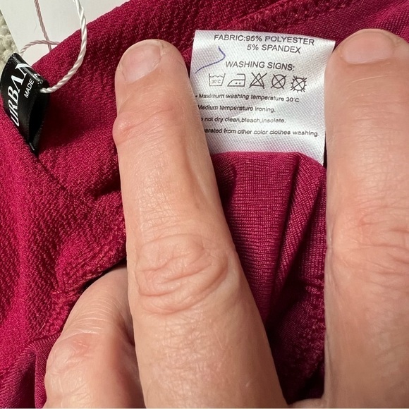 Urban Coco Maroon Velvet Skater Skirt size XS - Picture 6 of 10